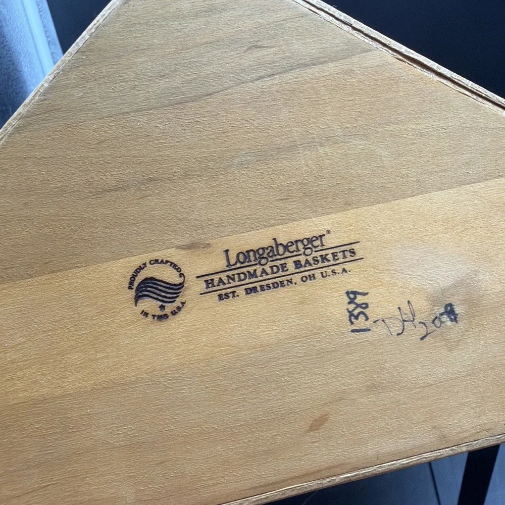 Longaberger 2009 Presidential Inaugural Basket WoodCrafts Lid Pewter Tie On